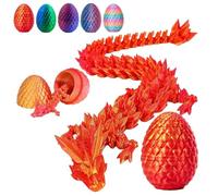3D Impreso Huevo De Dragón, Dragón Articulado Impreso en 3D, Adecuado para Automóviles, Oficinas y Decoración del Hoga, Navidad Pascua Cumpleaños Carnaval Adultos Niños Regalos Juguetes