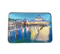 3D Isla Bintan Indonesia Refrigerador Imán de Nevera Imán de Cristal de Cristal Viaje Turístico Recuerdo Colección Regalo Etiqueta Magnética Inicio Decoración de la Cocina