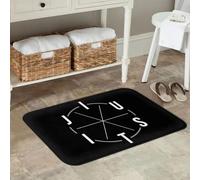 3D Jiu Jitsu BJJ Circle White Light Non-Slip Doormat Floor Mat Sand Scraping Carpet Rug for Kitchen Entrance Bedroom Footpad Mats-60x90cm