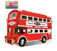 3D Juego de Puzzles de Madera de Autobús, Puzzle Madera Autobús para Construir Adultos Modelismo Maquetas DIY Kit Manualidades para Adultos