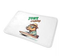 3D Just Cruising Monos Capybara Animal Antideslizante Felpudo Felpus de Suelo Alfombra de Alfombra para Entrada a la Cocina Baño Tapetes para los pies - 60x90cm