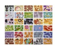 3D Kids Puzzles - 30 Piece Animals Jigsaw Puzzles, Animal Assembly Toy, Paper Cartoon Jigsaw Jigsaw Set | Educational Puzzle Activity Fun For Learning Design, Creative Hand Eye Coordination