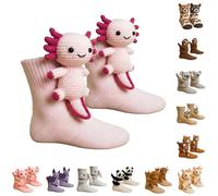 3D Knit Animal Socks, 2026 New Novelty Floor Sock for Christmas, Cute Novelty Animal Socks, Double Layer Hand Crochet Knit Sock, Designs for Men & Women