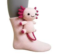 3D Knit Animal Socks, Funny Animal Socks Hand-Crocheted Warm Thick Cotton for Home Lounging (Dragon)
