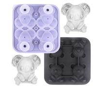 3D Koala Ice Mold - Premium Silicone 4-Grid Tray, Features Precision-Engineered Easy-Release Architecture For Perfectly Detailed Shapes | High-Tensile Tear-Resistant Construction Effortless
