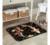 3D Koi Fishes Tradicional Ese Koi Snow Antideslizante Felpuda de Suelo Alfombra de Alfombra para Entrada a la Cocina Dormitorio Tapetes para los pies - 50x80cm
