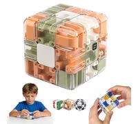 3D laberinto bola rompecabezas entrenamiento cerebral alivio del estrés para aulas, reuniones familiares, fiestas escolares, regalo para concentración y lógica, cubo de laberinto bolas rodantes, juego