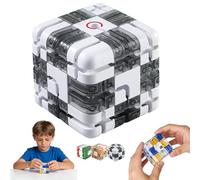 3D laberinto bola rompecabezas entrenamiento cerebral alivio del estrés para aulas, reuniones familiares, fiestas escolares, regalo para concentración y lógica, cubo de laberinto bolas rodantes, juego