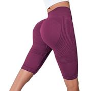 3D Leggings Cellulite Compression-Anti Cellulite Leggings for Women High Waisted for Gym Workout (Burgundy,XL)