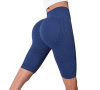 3D Leggings Cellulite Compression-Anti Cellulite Leggings for Women High Waisted for Gym Workout (Navy Blue,XXL)