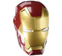 3D Light FX Lámpara Pared Máscara Iron Man - Luz Nocturna LED Inalámbrica con Adhesivo Grieta 3D - Decoración Habitación Infantil Marvel Vengadores - A Pilas Segura Fría al Tacto - Regalo