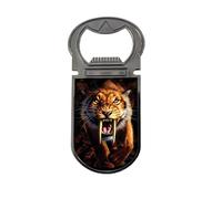 3D LiveLife Abrebotellas de Deluxebase - Abrebotellas magnético con diseño de tigre 3D lenticular. Abridor de botellas magnético para nevera, para botellas de cerveza y accesorios de bar para el