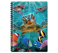 3D LiveLife Cuadernos con diseño de burbujas diminutas de Deluxebase. Cuaderno de 80 páginas con líneas lenticular 3D de tortuga marina. Cuaderno A5 para excelente papelería escolar u oficina.