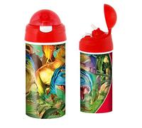 3D LiveLife Gourde - Sourire de Dinos de Deluxebase. Gourde plastique Jurassique Lenticulaire 3D avec Paille. Gourde pour enfants 600 ml avec illustrations originales artiste renommé Michael Searle