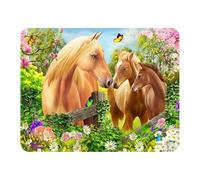 3D LiveLife Imán - Pastos más Verdes de Deluxebase. Imán de Nevera lenticular 3D con diseño de Caballos. Adorno magnético para niños y Adultos con ilustración del reconocido Artista Michael Searle