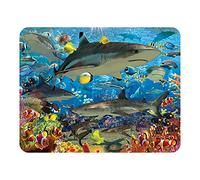 3D LiveLife Imán - Tiburones de Arrecife de Deluxebase. Imán de Nevera lenticular 3D con diseño de océano. Adorno magnético para niños y Adultos con ilustración del reconocido Artista David Penfound