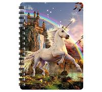 3D LiveLife Jotter de Unicorn Evening Star Deluxebase. A6 clasificó el cuaderno espiral lenticular.