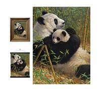 3D LiveLife Lenticular Cuadros Decoración - Nueva dinastía de Deluxebase. Poster 3D sin marco de pandas. Obra de arte original con licencia del reconocido artista, Beth Hoselton