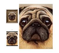 3D LiveLife Lenticular Cuadros Decoración - Perrito de Deluxebase. Poster 3D sin marco de perros. Obra de arte original con licencia del reconocido artista, David Penfound