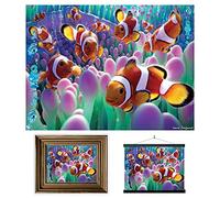 3D LiveLife Lenticular Cuadros Decoración - Pez payaso de Deluxebase. Poster 3D sin marco del océano. Obra de arte original con licencia del reconocido artista, David Penfound
