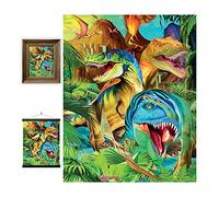 3D LiveLife Lenticular Cuadros Decoración - Sonrisas de Dino de Deluxebase. Poster 3D sin marco del jurásico. Obra de arte original con licencia del reconocido artista, Michael Searle