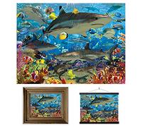 3D LiveLife Lenticular Cuadros Decoración - Tiburón de Deluxebase. Poster 3D sin marco del océano. Obra de arte original con licencia del reconocido artista, David Penfound