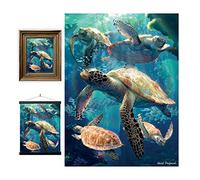 3D LiveLife Lenticular Cuadros Decoración - Tortugas marinas de Deluxebase. Poster 3D sin marco del océano. Obra de arte original con licencia del reconocido artista, David Penfound