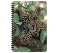 3D LiveLife Libreta A5 - Abraza árboles de Deluxebase. 80 páginas de bloc de notas lenticular 3D de leopardos e ilustraciones con licencia del reconocido artista Collin Bogle