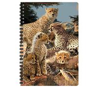 3D LiveLife Libreta A5 - Clan guepardos de Deluxebase. 80 páginas de bloc de notas lenticular 3D de guepardos e ilustraciones con licencia del reconocido artista David Penfound