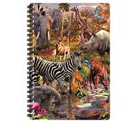 3D LiveLife Libreta A5 - Oasis de Deluxebase. 80 páginas de bloc de notas lenticular 3D de animales safari e ilustraciones con licencia del reconocido artista David Penfound