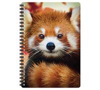 3D LiveLife Libreta A5 - Panda rojo de Deluxebase. 80 páginas de bloc de notas lenticular 3D de pandas e ilustraciones con licencia del reconocido artista Michael Searle