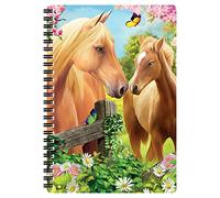 3D LiveLife Libreta A5 - Pastos verdes de Deluxebase. 80 páginas de bloc de notas lenticular 3D de caballos e ilustraciones con licencia del reconocido artista Michael Searle