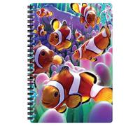 3D LiveLife Libreta A5 - Pez payaso de Deluxebase. 80 páginas de bloc de notas lenticular 3D de peces payaso e ilustraciones con licencia del reconocido artista David Penfound