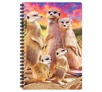 3D LiveLife Libreta A5 - Suricata molona de Deluxebase. 80 páginas de bloc de notas lenticular 3D de suricatas e ilustraciones con licencia del reconocido artista Michael Searle