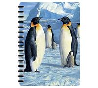 3D LiveLife Libreta - Antartica de Deluxebase. Libreta pequeña A6 con espiral, lenticular 3D de pingüinos y hojas lisas recicladas. Ilustraciones con licencia del reconocido artista Robert Hautman