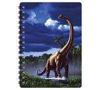 3D LiveLife Libreta - Braquiosaurio de Deluxebase. Libreta pequeña A6 con espiral, lenticular 3D de dinosaurio y hojas lisas recicladas. Ilustraciones con licencia del reconocido artista Jerry LoFaro