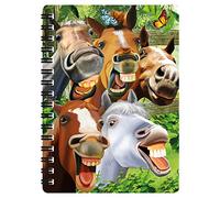 3D LiveLife Libreta - Caballo de Deluxebase. Libreta pequeña A6 con espiral, lenticular 3D de caballos y hojas lisas recicladas. Ilustraciones con licencia del reconocido artista Michael Searle