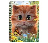 3D LiveLife Libreta - Gatitos de Deluxebase. Libreta pequeña A6 con espiral, lenticular 3D de gatos y hojas lisas recicladas. Ilustraciones con licencia del reconocido artista David Penfound