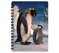 3D LiveLife Libreta - Pingüinos de Deluxebase. Libreta pequeña A6 con espiral, lenticular 3D de la Antártica y hojas lisas reciclada. Ilustraciones con licencia del reconocido artista David Penfound