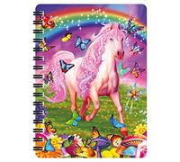 3D LiveLife Libreta - Pony rosa de Deluxebase. Libreta pequeña A6 con espiral, lenticular 3D de caballos y hojas lisas reciclada. Ilustraciones con licencia del reconocido artista Michael Searle