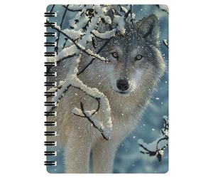 3D LiveLife Libreta - Silencio roto de Deluxebase. Libreta pequeña A6 con espiral, lenticular 3D de lobos y hojas lisas recicladas. Ilustraciones con licencia del reconocido artista Collin Bogle