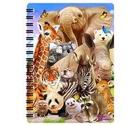3D LiveLife Libreta - Sonrisa salvaje de Deluxebase. Libreta pequeña A6 con espiral, lenticular 3D de safari y hojas lisas reciclada. Ilustraciones con licencia del reconocido artista Michael Searle