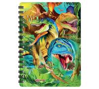 3D LiveLife Libreta - Sonrisas de Dino de Deluxebase. Libreta pequeña A6 con espiral, lenticular 3D dinosaurios y hojas lisas recicladas. Ilustraciones licencia del reconocido artista Michael Searle
