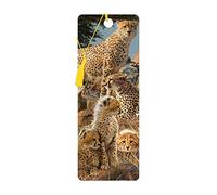 3D LiveLife Marcapaginas - Clan guepardos de Deluxebase. Un marcapáginas de guepardos con 3D lenticular e ilustraciones con licencia del reconocido artista David Penfound