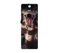 3D LiveLife Marcapaginas - Cobra de Deluxebase. Un marcapáginas de serpientes con 3D lenticular e ilustraciones con licencia del reconocido artista David Penfound