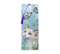 3D LiveLife Marcapaginas - Gatito & Mariposas de Deluxebase. Un marcapáginas de gatos con 3D lenticular e ilustraciones con licencia del reconocido artista Carol Cavalaris