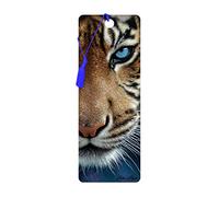 3D LiveLife Marcapaginas - Ojos azules de Deluxebase. Un marcapáginas de tigre con 3D lenticular e ilustraciones con licencia del reconocido artista Colin Bogle