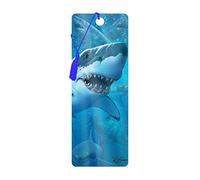 3D LiveLife Marcapaginas - Tiburón blanco de Deluxebase. Un marcapáginas de tiburones con 3D lenticular e ilustraciones con licencia del reconocido artista Jerry LoFaro