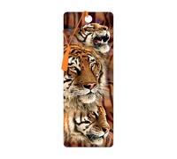 3D LiveLife Marcapaginas - Tigre a rayas de Deluxebase. Un marcapáginas de tigres con 3D lenticular e ilustraciones con licencia del reconocido artista Steven Michael Gardner