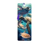 3D LiveLife Marcapaginas - Tortuga bañandose de Deluxebase. Un marcapáginas de tortugas marinas con 3D lenticular e ilustraciones con licencia del reconocido artista David Penfound